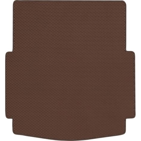 Alfombrilla de maletero de EVA para Audi A4 B8 Sedán (2008-2015), diseño de panal de abeja - Marrón (1/5)