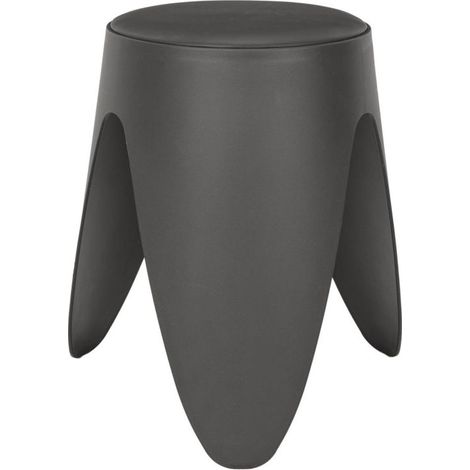 Tabouret Léger Empilable en Plastique - Tabouret Gain de Place Modulable Gris D 30 x H 46 cm - Livraison gratuite (1/5)