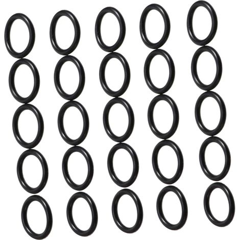 Joint D’étanchéité en Silicone Noir pour Tuyau, 50 Pièces  Bague de Scellement Facile à Remplacer, Compatible Robinetterie Salle de Bain, Usage Arrosage (1/5)