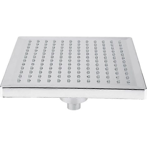 Pommeau de douche LED à 7 couleurs à changement automatique, 20 cm (8 pouces), raccord 1/2 pouce.