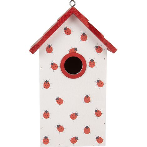 Nichoir à Oiseaux en Bois Blanc Cabane à Oiseaux pour Jardin 15 x 10 x 22 cm - PANGIVO (1/5)