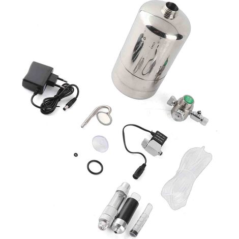 Kit générateur de CO2 pour aquarium avec réacteur à dioxyde de carbone, électrovanne et compteur de bulles pour plantes d'aquarium