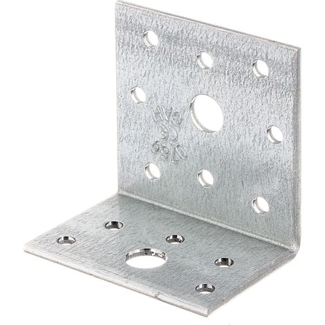Alberts 866846 Équerre d'assemblage, galvanisée Sendzimir, 40 x 60 x 60 mm, Set de 50 pièces