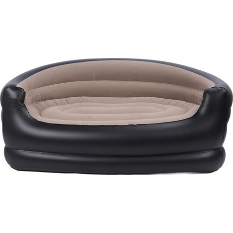 Canapé gonflable étanche, durable et portable, idéal pour la plage et les pique-niques (couleur café). (1/5)