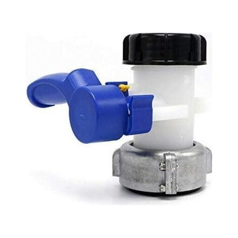 Vanne Papillon ND50 IBC Eau Réservoir avec écrou Flottant en Plastique62mm Remplacement S60x6 pour Réservoir Cuve 1000 litres IBC (Plastique 62mm) (1/4)