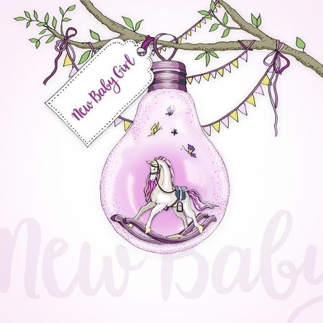Bombilla Swarovski Card Square CL2801 para luz de nacimiento