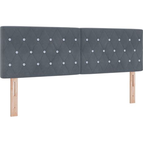 Kopfteil Dunkelgrau 160 cm Samt