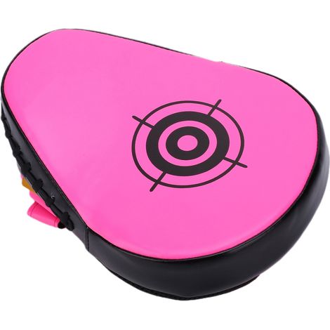 Cibles de boxe pour les mains, idéales pour l'entraînement au kickboxing, aux coups de pied et de poing, et au muay thaï. Rose fluo. (1/5)