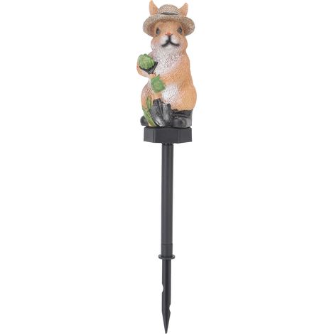 Lampe solaire de jardin, statue de lapin, plastique, IP65, étanche, résistante aux intempéries, contrôle automatique, éclairage paysager pour jardin (1/5)