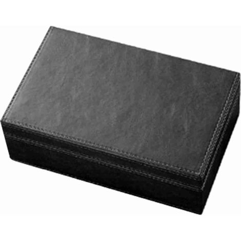 Decdeal Faraday Box, bloqueur de bouclier de blocage de signal RFID en cuir, cage antivol pour téléphone porte-clés de voiture (gris foncé)