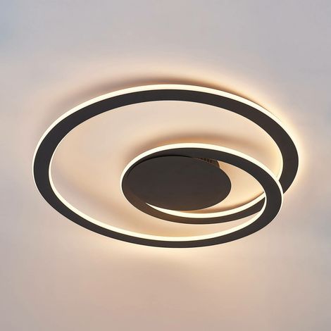 [NEUWERTIG] B-Ware Lindby Favio Led Deckenlampe Deckenleuchte Lampe Leuchte Dimmbar ø 66 Cm Schwarz