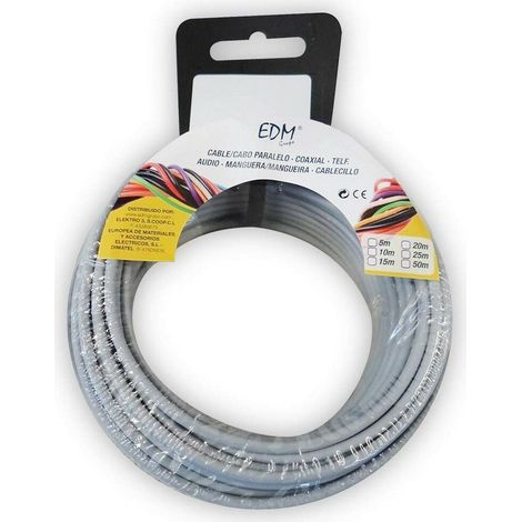 CARRETE CABLECILLO FLEXIBLE 1,5mm GRIS LIBRE DE HALÓGENOS 20m (1/2)