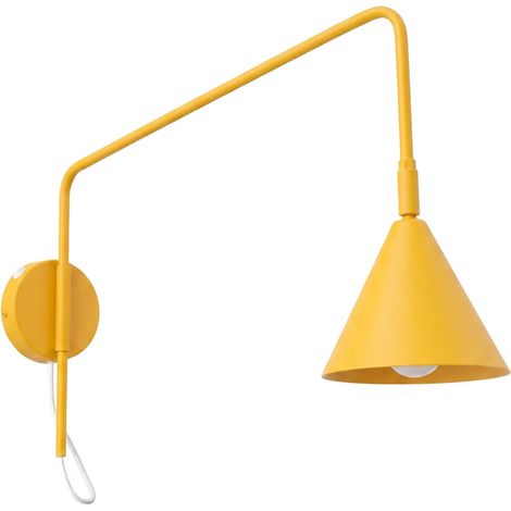 Apliques de pared Nox amarillo acero 1xE14 14cm Sollux (1/5)