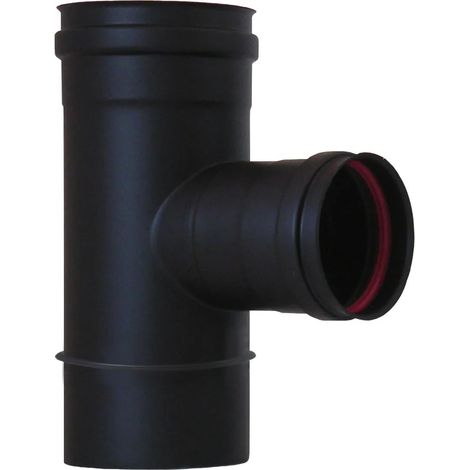 Ati - Tee Inox Nero Ø80 Inox 316L Femmina Centrale