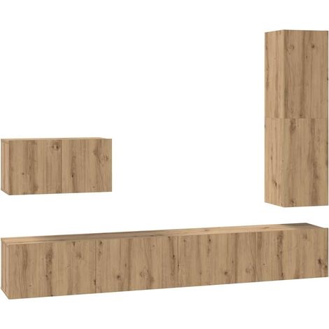 Maison Exclusive - Ensemble meuble TV 4 pcs Chêne artisanal Bois d'ingénierie