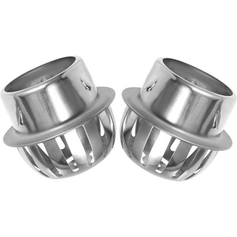 Siphons de sol ING (lot de 2), protège-gouttières, drainage de toiture, filtres de sol de jardin, seaux anti-colmatage pour eaux pluviales, filtres de sol en acier inoxydable (1/2)