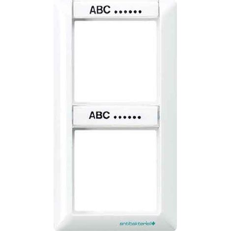 JUNG RAHMEN 2 FACH VERTICAL AVEC BLOC-NOTES 12 X 56 MM 13 X 56 MM COMME 500 ANTIBACTÉRIEN BLANC ALPIN LOT DE 1, ABAS 582 NA WW