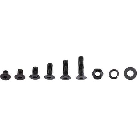 Schwarze M3-Sechskant-Senkschraube aus legiertem Stahl mit passenden Muttern und Unterlegscheiben (1/5)