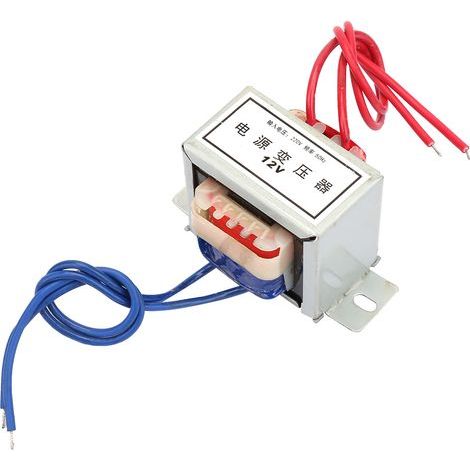 Transformateur de puissance EI, transformateur électrique AC 12 V à refroidissement naturel 220 V 50 Hz vernis isolant imprégné entrée LF 12 W pour un usage quotidien (1/5)