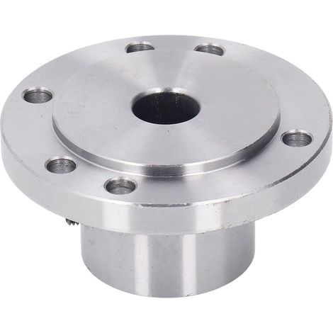 Plato frontal de torno de acero de alto manganeso resistente al desgaste, plato frontal de mandril de montaje de 6 orificios para K11 80, 25 mm / 0,98 pulg. (1/5)