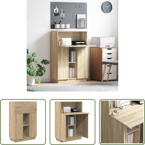 Bureau moderne - Bureau Chêne Sonoma 71.5 x 31.5 x 106.5 cm Bois d'ingénierie (1/5)