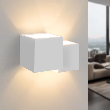GBLY Aplique de pared interior Lámpara de pared G9 - Diseño moderno Up Down Aplique de pared de pasillo Lámparas de escalera de casa de luz blanca Aplique de pared de yeso - Sin bombilla