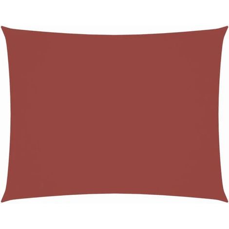 Voile de parasol tissu oxford rectangulaire 2x4 m terre cuite (1/2)