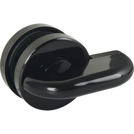 Eco Überwurfriegel WC (Trennwand) mit Notöffnung über Vierkantdorn 8mm schwarz