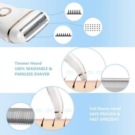 Rasoir électrique pour femme Rasoir pour femme Rechargeable par USB Rasoir sans fil pour femme étanche humide et sec (1/4)