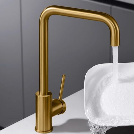 Imex -  Grifo Monomando de Cocina Alto Oro Serie  Loira