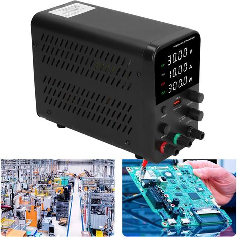 Alimentation CC régulée réglable WPS305H 030 V/05 A/150 W, voltmètre et ampèremètre USB, régulateur de tension, norme européenne AC230 V