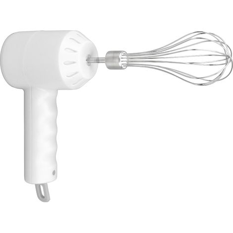 Batteur électrique à main sans fil rechargeable par USB, mousseur à lait électrique portable avec 2 bâtonnets mélangeurs pour la maison (blanc) (1/5)
