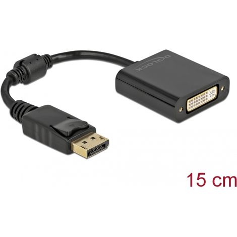 Delock Adaptador DisplayPort 1.1 macho a DVI hembra pasivo negro