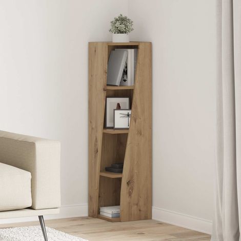 vidaXL Meuble d'angle 27,5x27x102cm Bois d'ingénierie Chêne artisanal