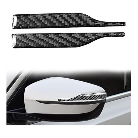 2 PCS Protecteurs De Bord Porte Protection des Rétroviseurs en Fibre De Carbone Protection Portiere Voiture Anti-Rayures Protecteur Garniture Autocollant Fibre De Carbone pour Rétroviseur