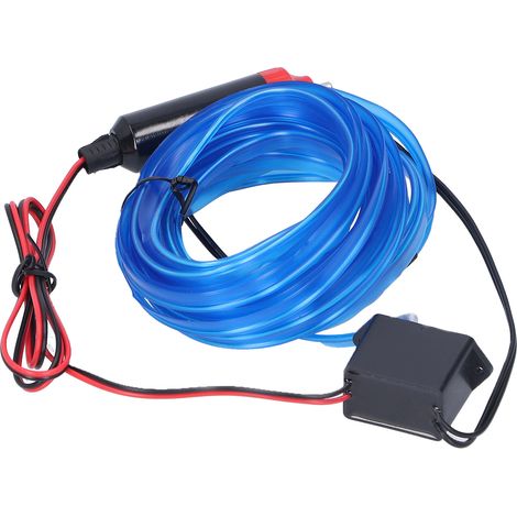 m LED-Lichtleiste für Autos, Zigarettenanzünderstecker, Innenraumbeleuchtung, 12 V Gleichstrom, blau, flexibler Lichtstreifen (1/5)