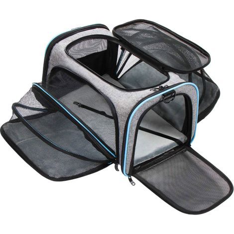 Sac de Transport pour Chat Chien Souple et Pliable Sac pour Chien avec Amovible Tapis en Laine Sac pour Animaux Approuvé par Les Compagnies Aériennes Idéal Capacité Moins 6.5kg (1/5)