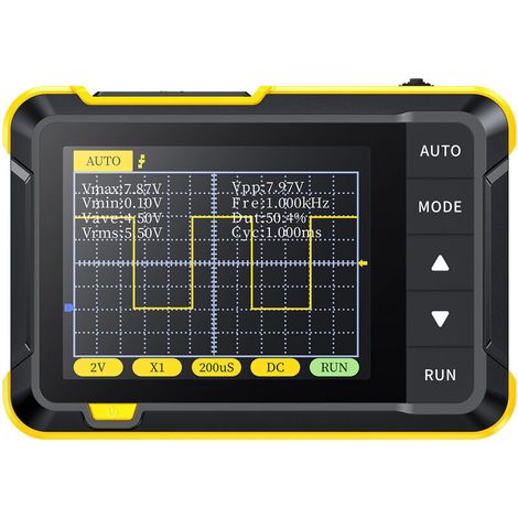 CHOYCLIT FNIRSI DSO152 Mini-tragbares digitales Oszilloskop, 2,5 MSa/s, 200 kHz, analoge Bandbreite, 800 VPP mit PWM-Ausgang (Standardversion)