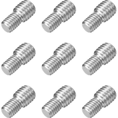 9pcs Boulon à Tige Filetée Double Extrémité M8x10mm à M10x10mm (1/5)