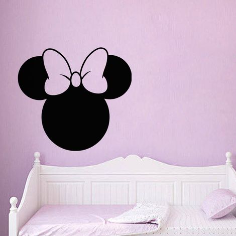 Sticker ardoise tableau noir - stickers muraux adhésif effaçable - SILHOUETTE SOURIS - 50x55cm (1/3)