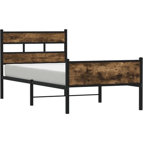 Maison Exclusive - Giroletto senza Materasso Rovere Fumo 75x190 cm in Truciolato (1/5)