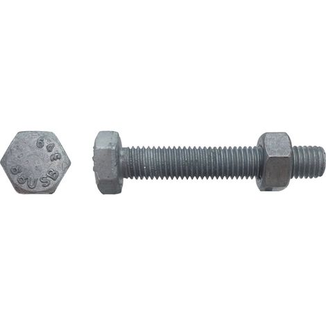 Boulon tête hexagonale SB ISO 4017/4032 Filetage total classe 8,8 - 14 x 40 mm galvanisé - BIVI