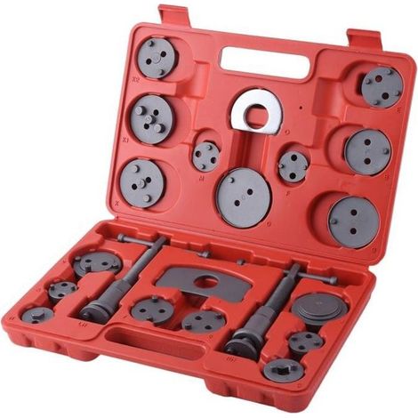 22Pcs Coffret étrier de frein universel - Kit d'outils repousse piston d'étrier de frein pour Auto Voiture (1/4)