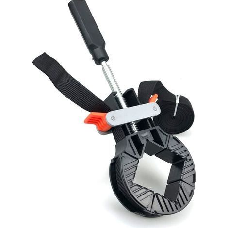 Presse à Cadre 4 Coins, 4m de Cadre Réglable,Angle de sangle multifonctionnel,Outils de menuiserie pour tiroirs à cadres photo (Noir)