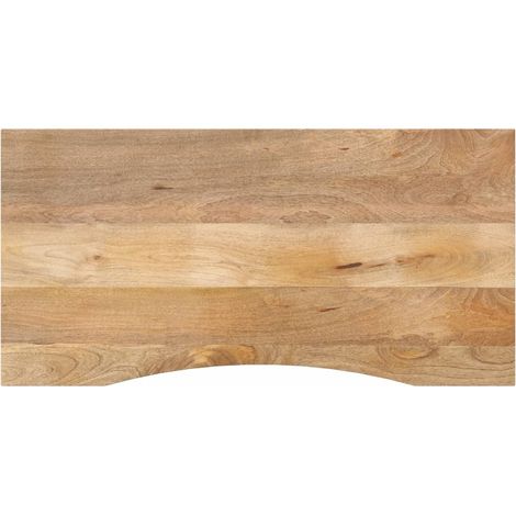 Schreibtischplatte mit Aussparung 110x50x2,5cm Massivholz Mango