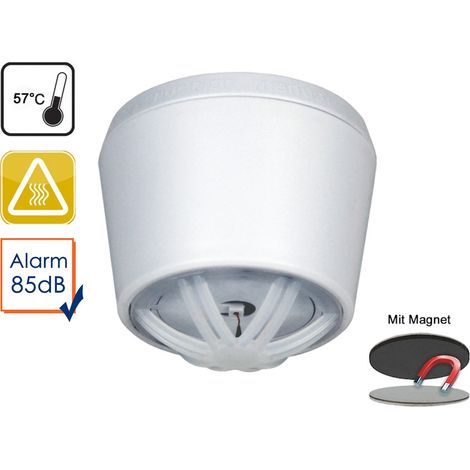10 Jahres Mini Hitzemelder mit Magnethalter, optimal für Küche oder Badezimmer (1/4)