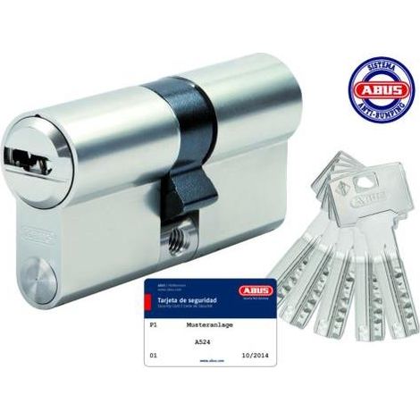 Cilindro de seguridad ABUS modular niquel doble embrague 30/40