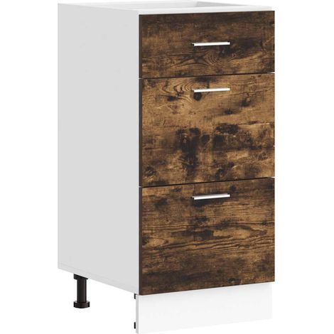 Maison Exclusive - Armadio Inferiore “Lyon” Rovere Fumo 40x46x81,5cm