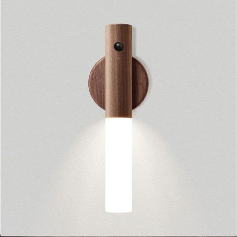 Veilleuse avec détecteur de mouvement, 3 couleurs, intensité variable, USB, portable, lumière d'escalier (1/4)
