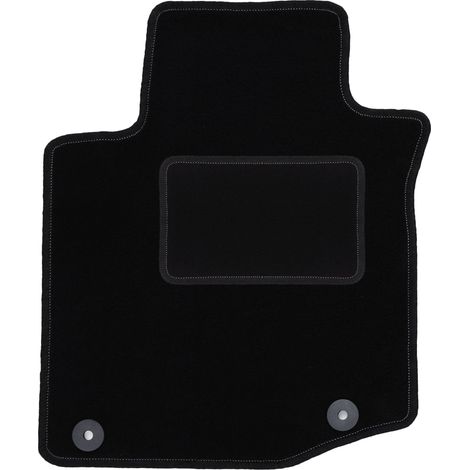 Alfombrilla de terciopelo para el conductor para: Peugeot 107 hatchback (2005-2014) negra